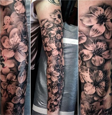 cherry blossom tattoo sleeve